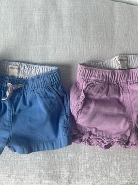 J. Crew Girls Blue and Lilac Shorts Set